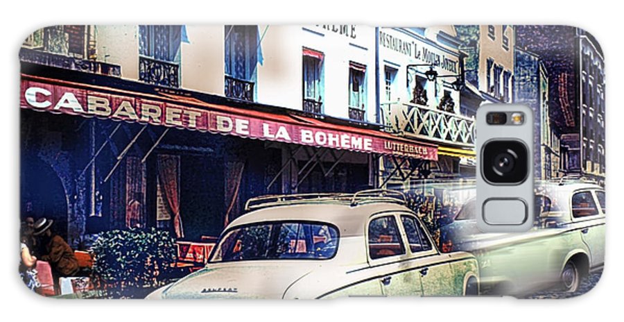 Vintage Travel French cafe Street Scene 1967 - Phone Case