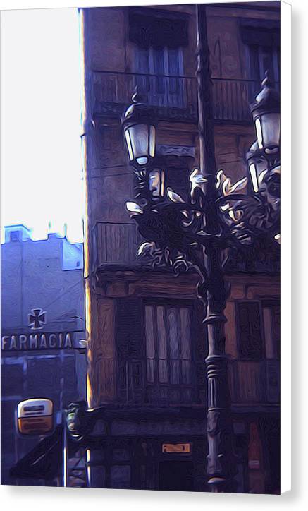 Vintage Travel Italian Street lamp - Canvas Print