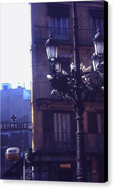 Vintage Travel Italian Street lamp - Canvas Print