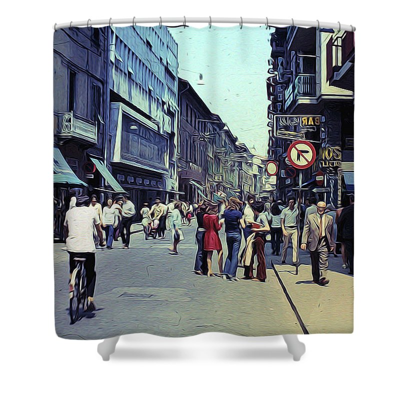Vintage Travel Italy 1971 - Shower Curtain