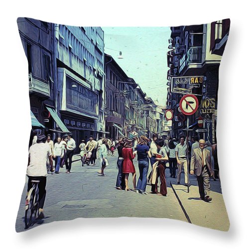 Vintage Travel Italy 1971 - Throw Pillow
