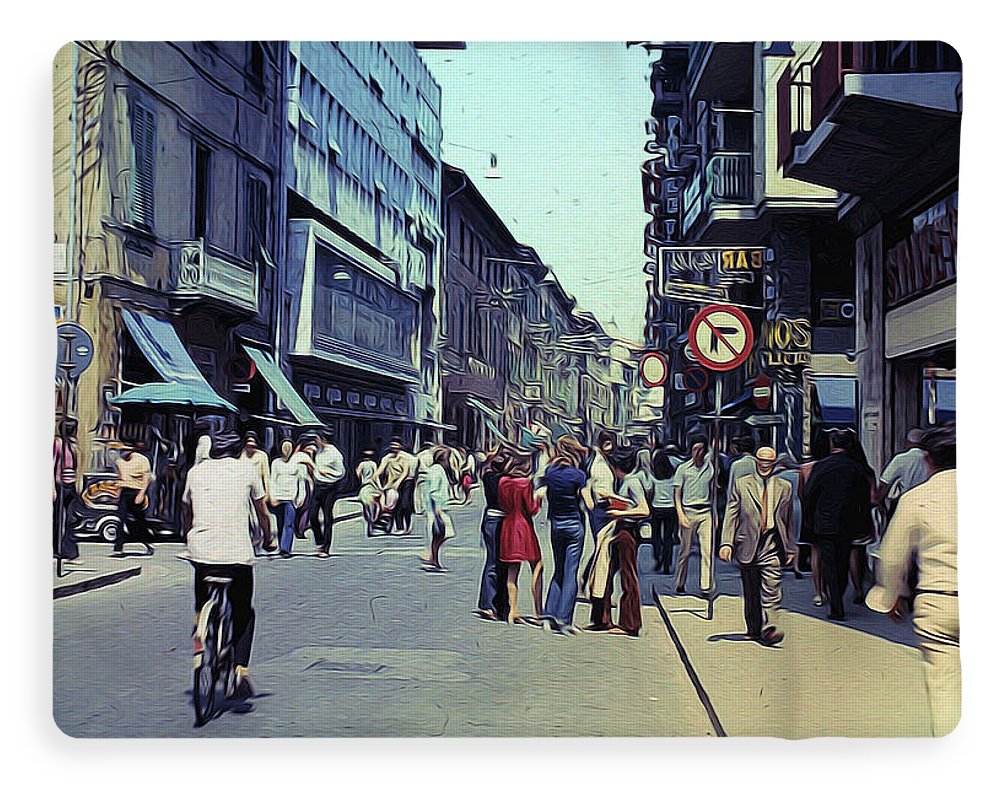 Vintage Travel Italy 1971 - Blanket