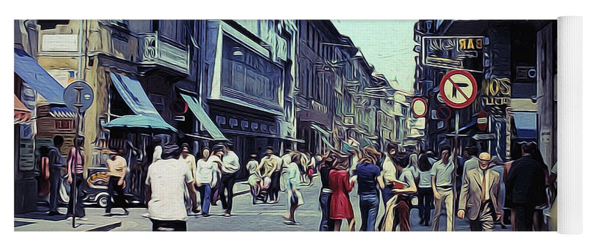 Vintage Travel Italy 1971 - Yoga Mat