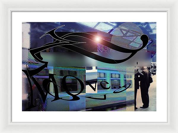 Vintage Travel Love To Take The Train - Framed Print