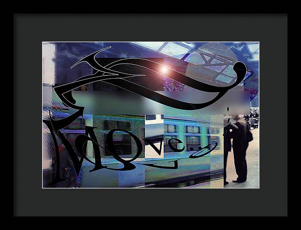 Vintage Travel Love To Take The Train - Framed Print