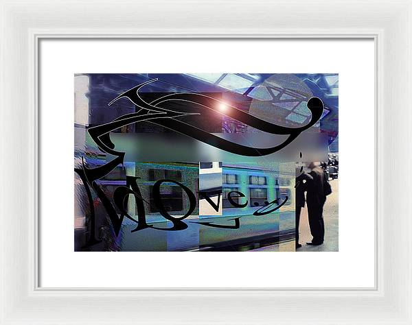Vintage Travel Love To Take The Train - Framed Print