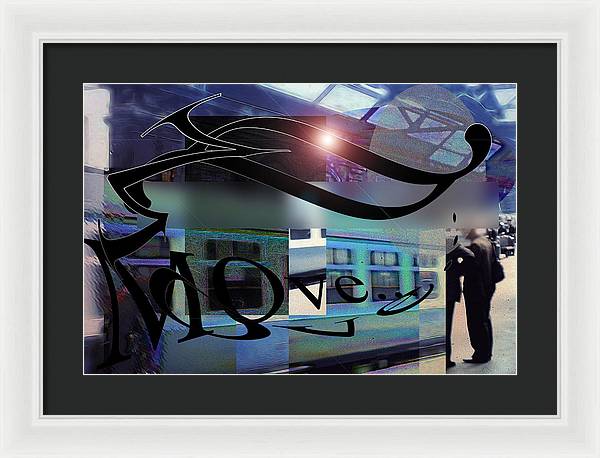 Vintage Travel Love To Take The Train - Framed Print