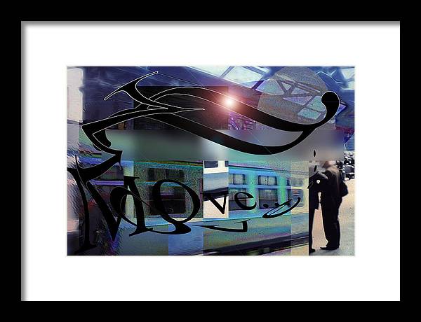 Vintage Travel Love To Take The Train - Framed Print