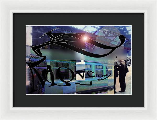 Vintage Travel Love To Take The Train - Framed Print