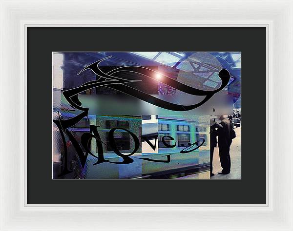 Vintage Travel Love To Take The Train - Framed Print