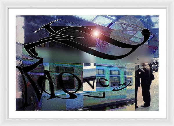 Vintage Travel Love To Take The Train - Framed Print