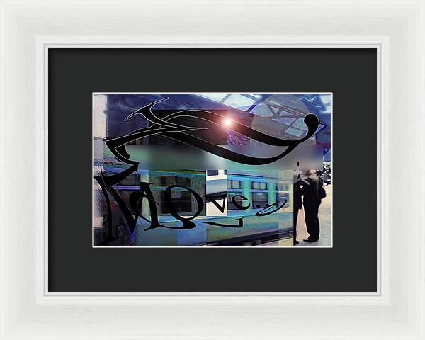 Vintage Travel Love To Take The Train - Framed Print