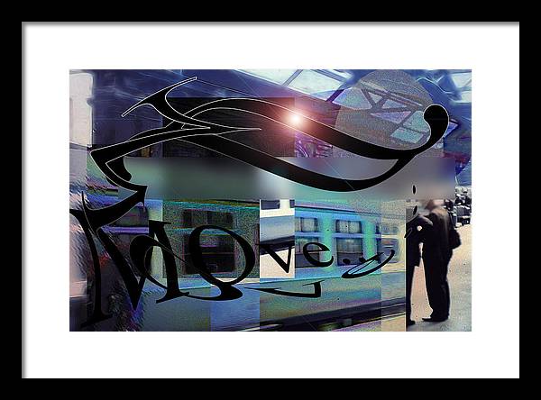 Vintage Travel Love To Take The Train - Framed Print