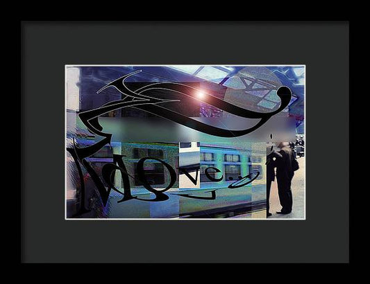 Vintage Travel Love To Take The Train - Framed Print