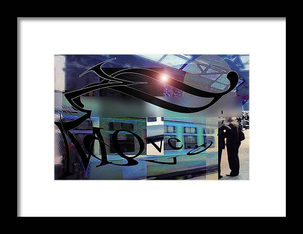 Vintage Travel Love To Take The Train - Framed Print