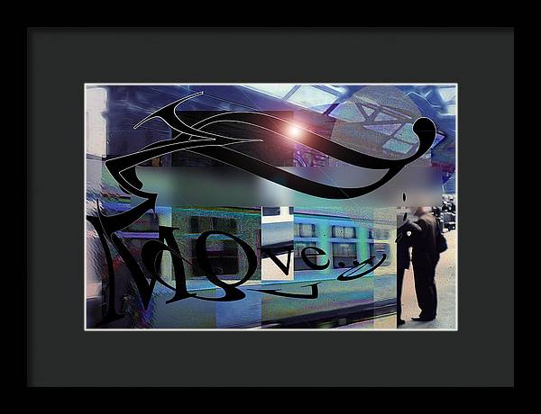 Vintage Travel Love To Take The Train - Framed Print