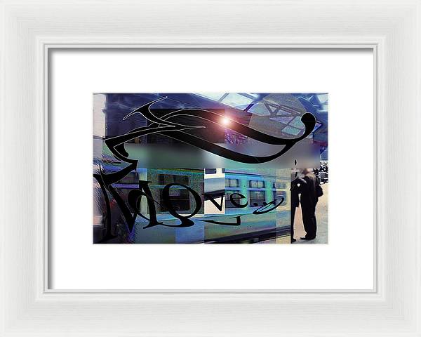Vintage Travel Love To Take The Train - Framed Print