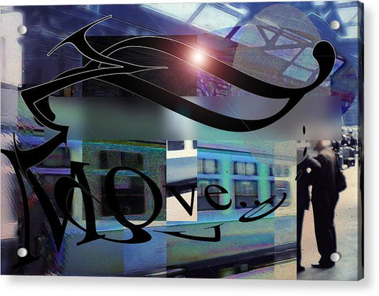 Vintage Travel Love To Take The Train - Acrylic Print