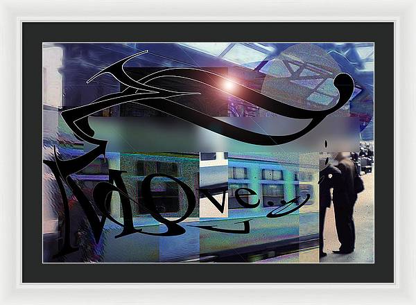 Vintage Travel Love To Take The Train - Framed Print
