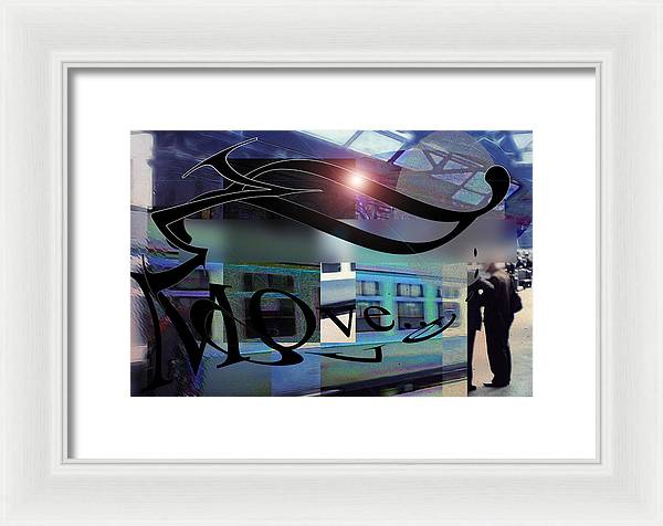 Vintage Travel Love To Take The Train - Framed Print