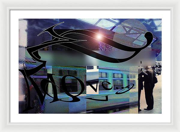 Vintage Travel Love To Take The Train - Framed Print