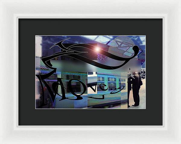 Vintage Travel Love To Take The Train - Framed Print