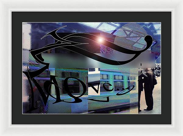 Vintage Travel Love To Take The Train - Framed Print