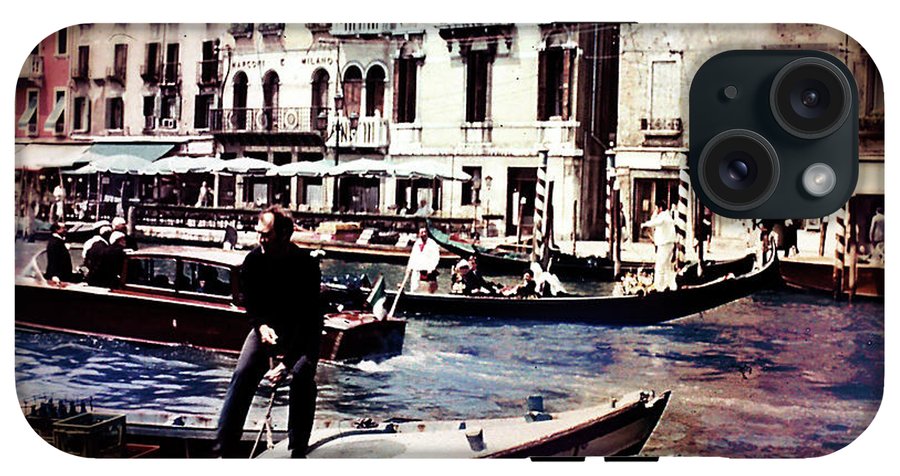Vintage Travel on A Venice Canal - Phone Case