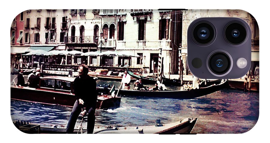 Vintage Travel on A Venice Canal - Phone Case