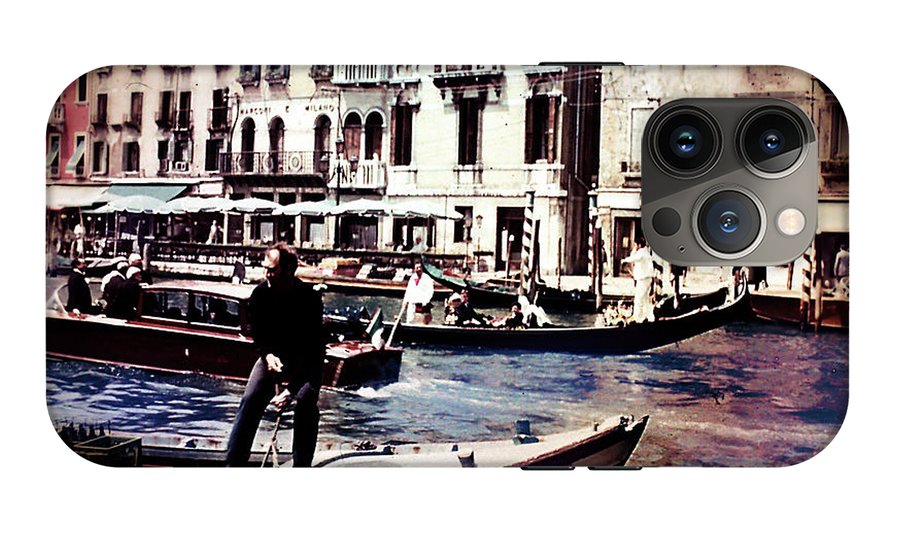 Vintage Travel on A Venice Canal - Phone Case