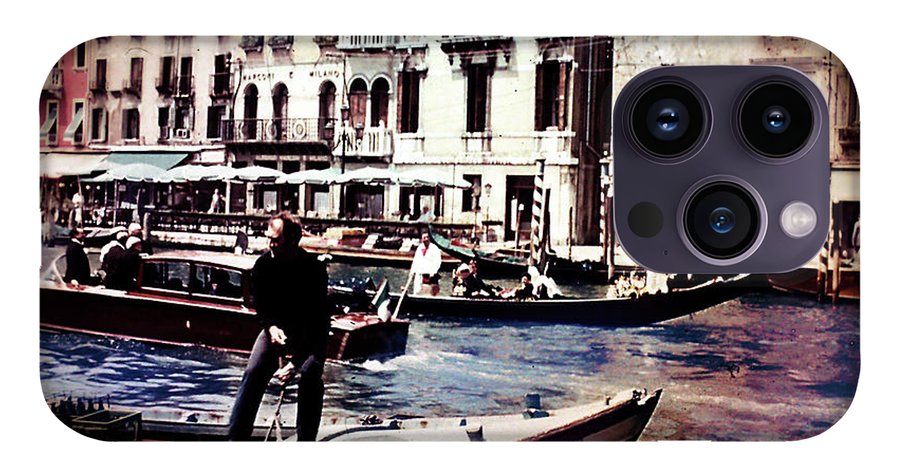 Vintage Travel on A Venice Canal - Phone Case