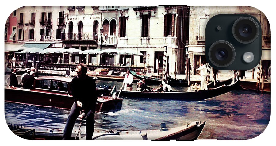 Vintage Travel on A Venice Canal - Phone Case