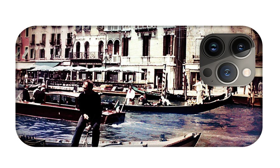 Vintage Travel on A Venice Canal - Phone Case