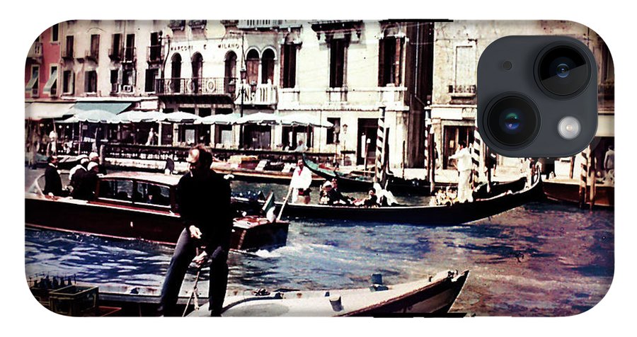 Vintage Travel on A Venice Canal - Phone Case