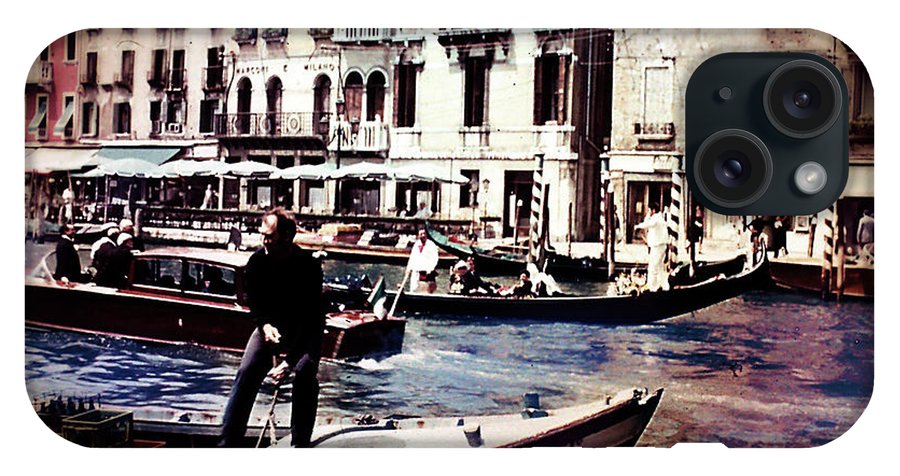 Vintage Travel on A Venice Canal - Phone Case