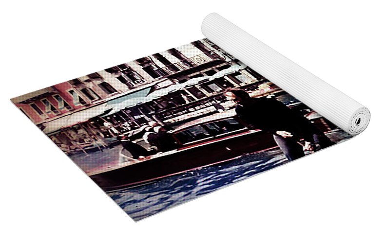 Vintage Travel on A Venice Canal - Yoga Mat