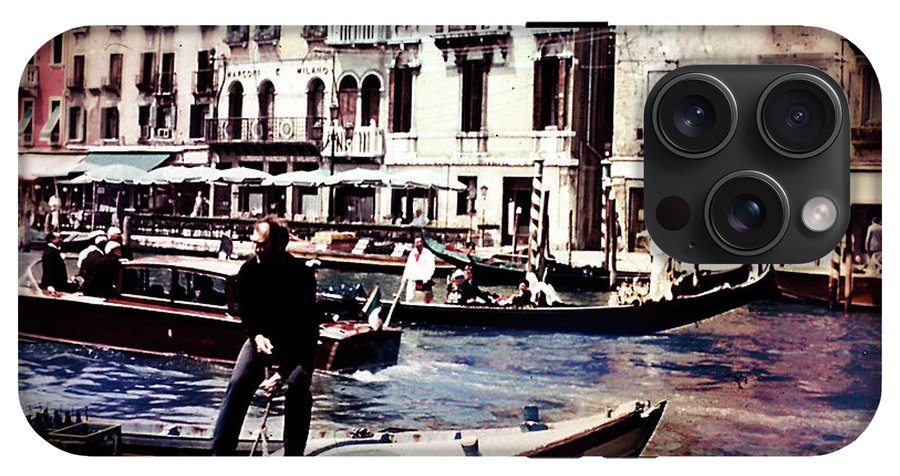 Vintage Travel on A Venice Canal - Phone Case