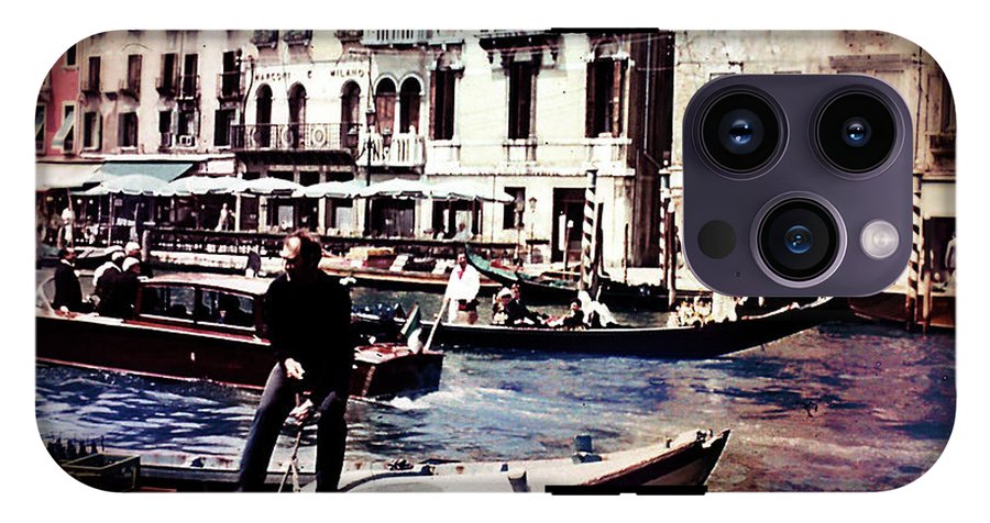 Vintage Travel on A Venice Canal - Phone Case