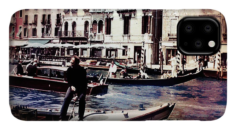 Vintage Travel on A Venice Canal - Phone Case