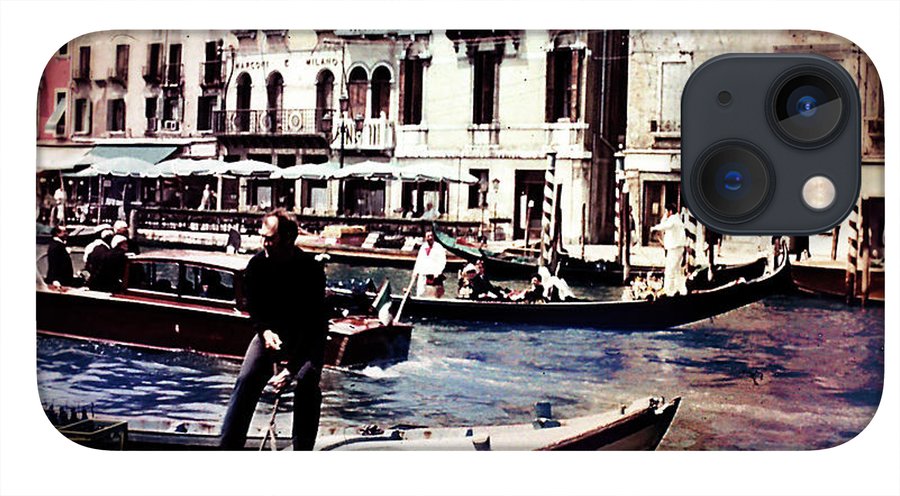 Vintage Travel on A Venice Canal - Phone Case