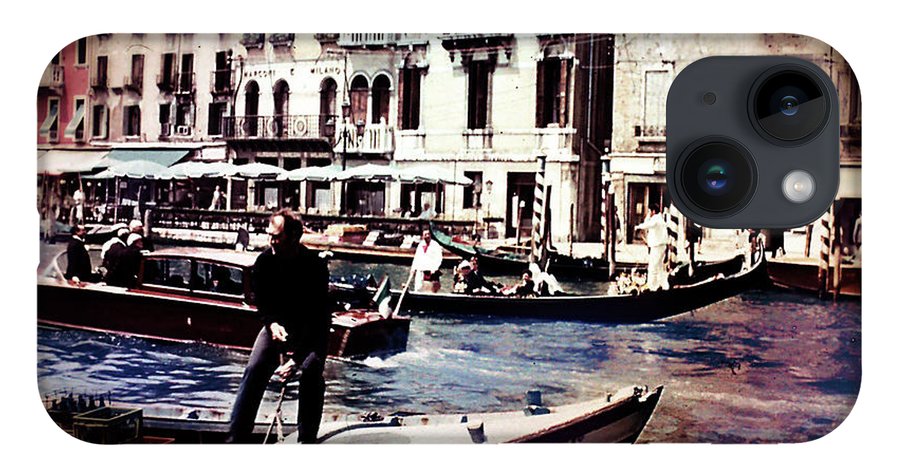 Vintage Travel on A Venice Canal - Phone Case