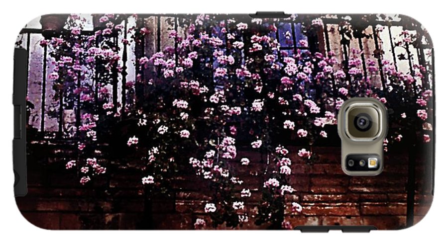 Vintage Travel Pink Roses on a Spanish Balcony - Phone Case