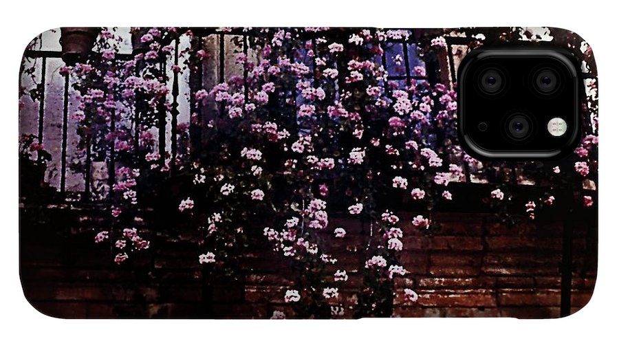 Vintage Travel Pink Roses on a Spanish Balcony - Phone Case