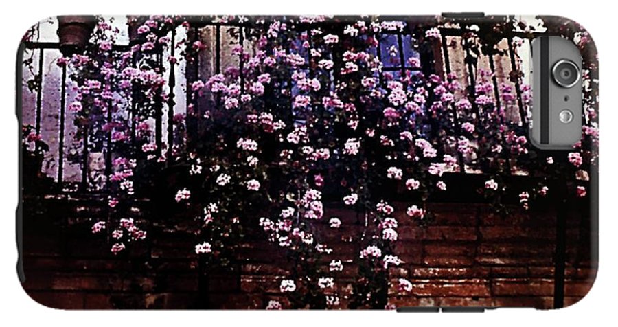Vintage Travel Pink Roses on a Spanish Balcony - Phone Case