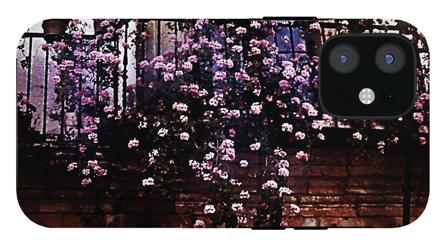 Vintage Travel Pink Roses on a Spanish Balcony - Phone Case