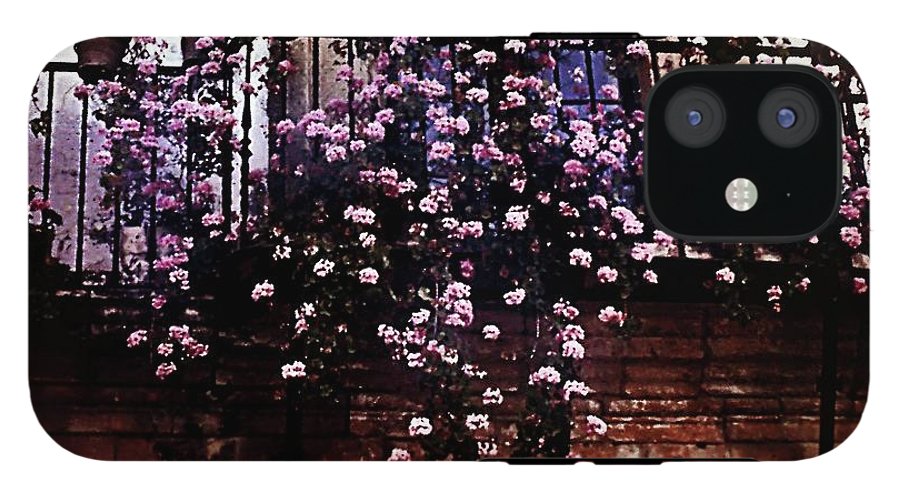 Vintage Travel Pink Roses on a Spanish Balcony - Phone Case