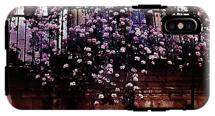 Vintage Travel Pink Roses on a Spanish Balcony - Phone Case