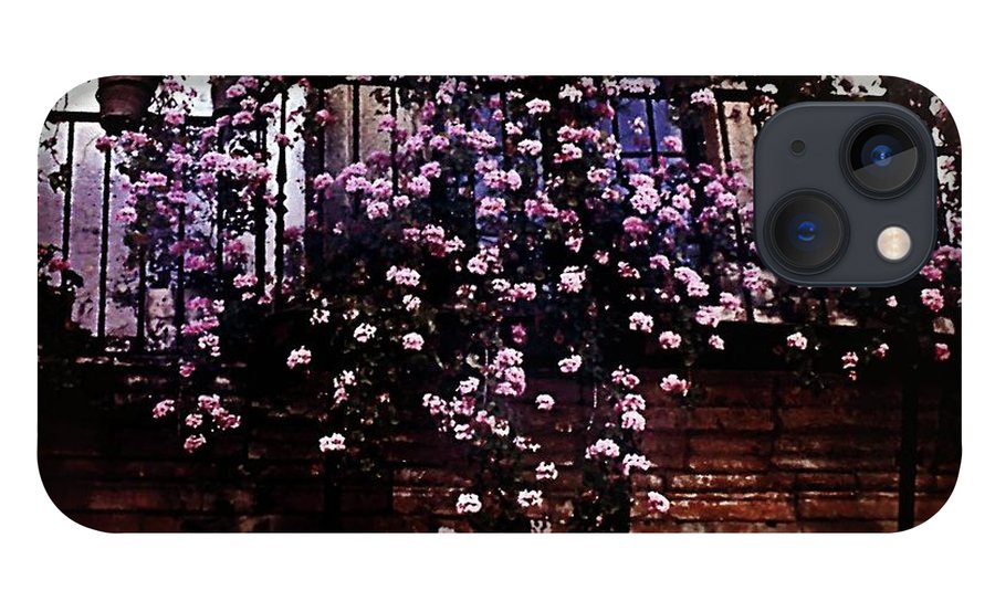Vintage Travel Pink Roses on a Spanish Balcony - Phone Case