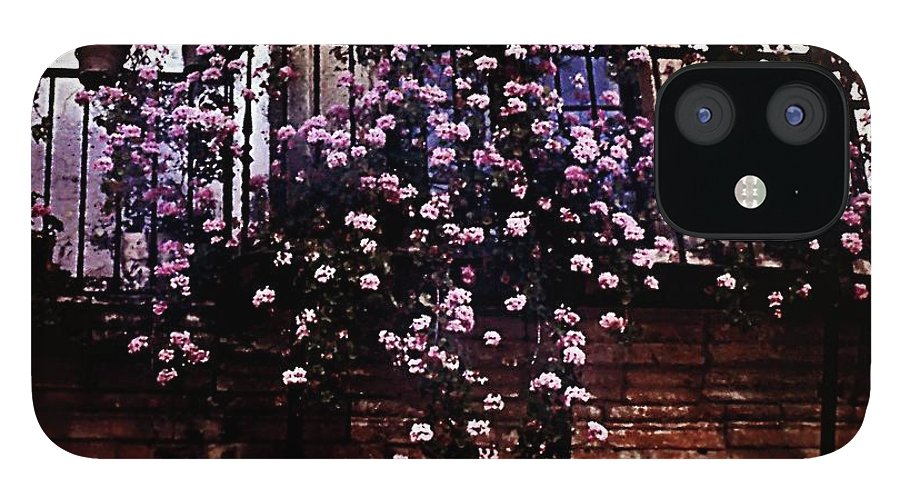 Vintage Travel Pink Roses on a Spanish Balcony - Phone Case