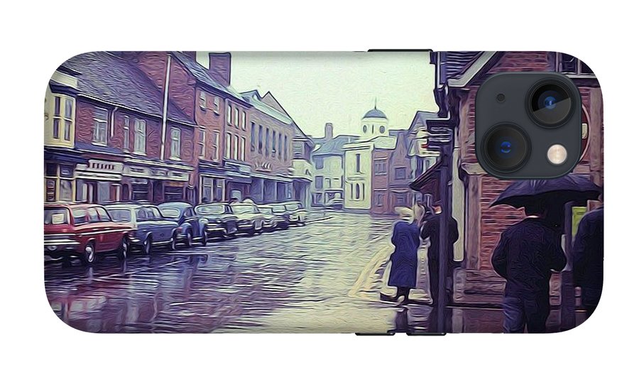 Vintage Travel Rainy Day in Britain - Phone Case